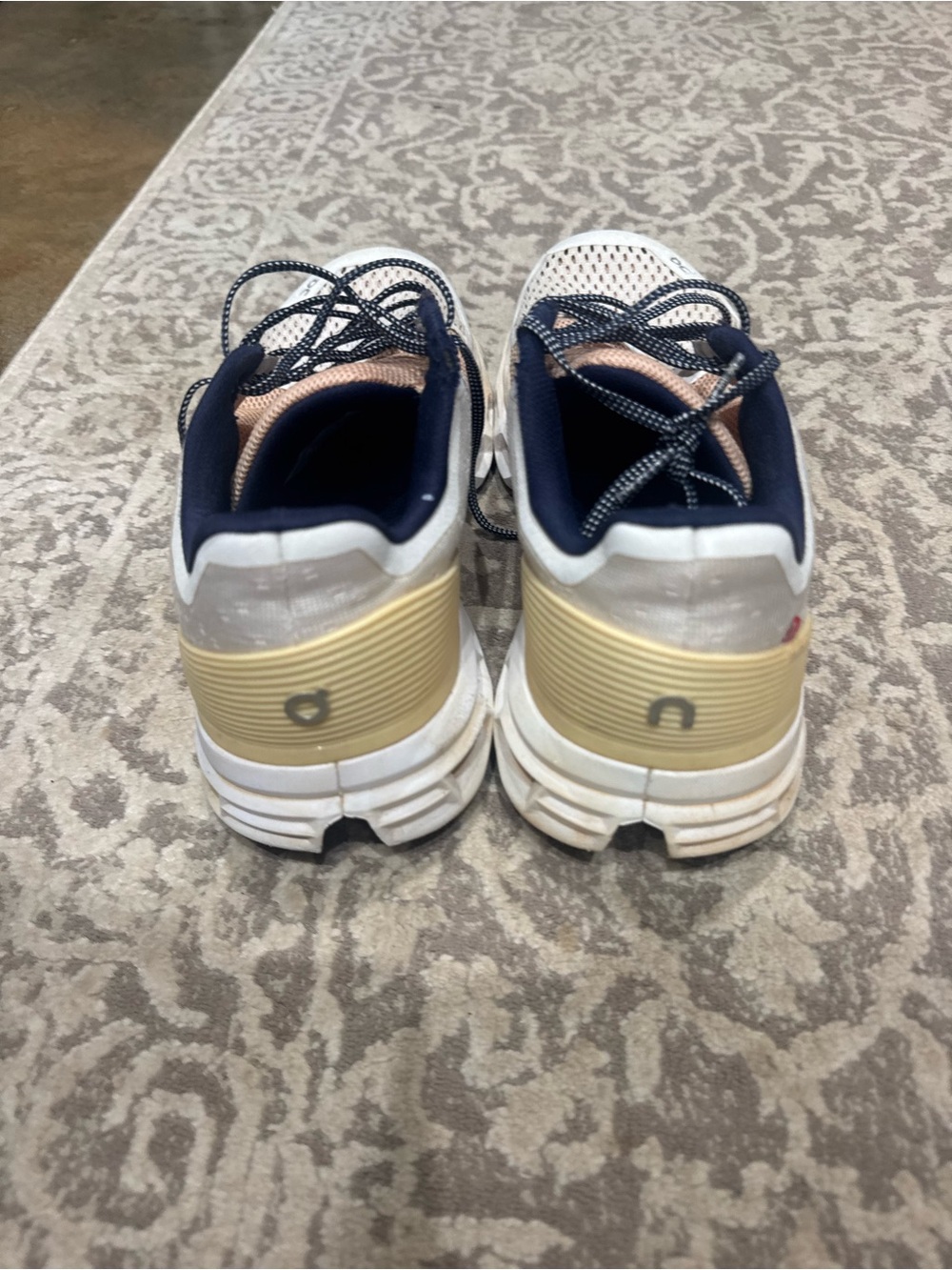 On Women's Neutral Beige Peach Athletic Running Shoes - Lightweight Support - Picture 2 of 5